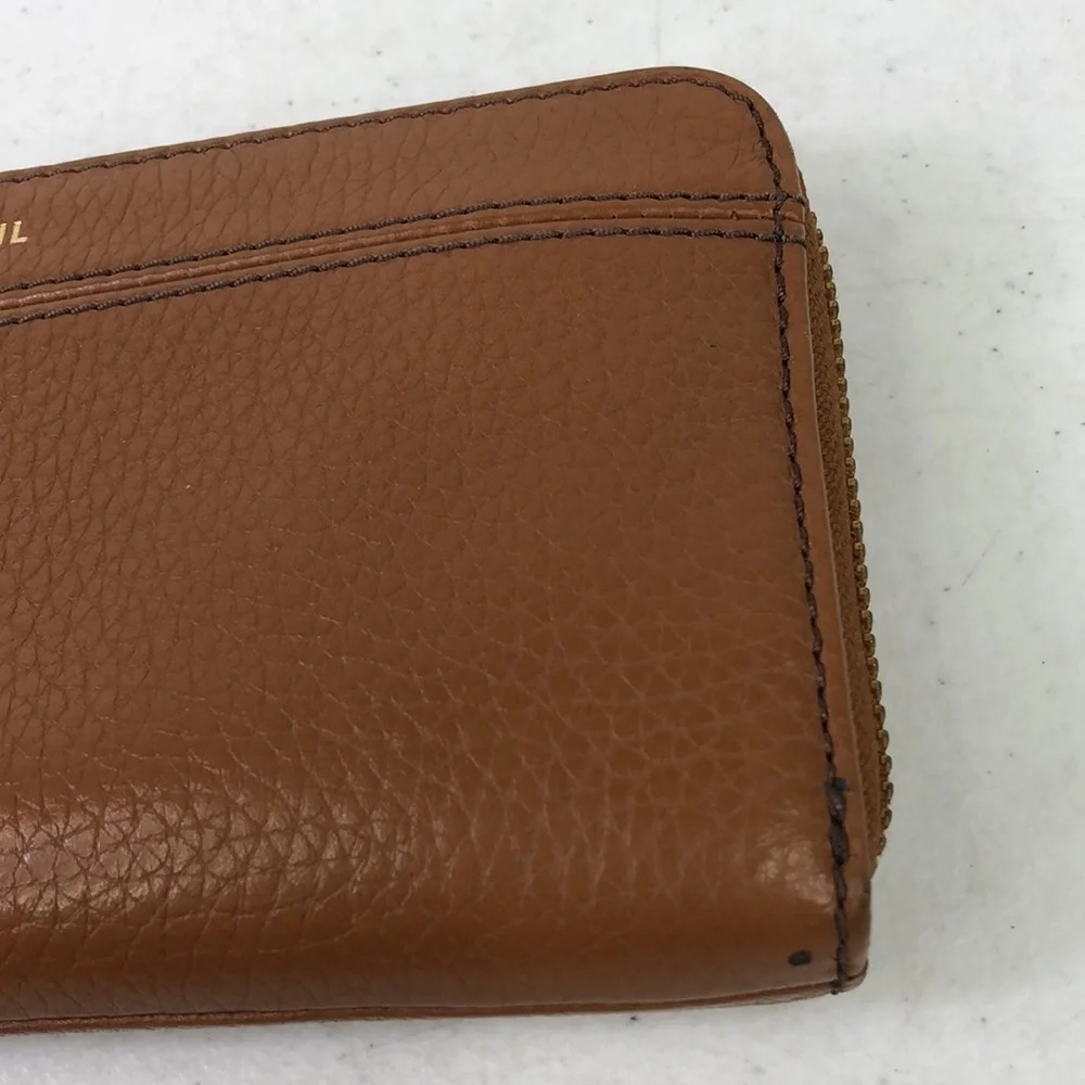 Fossil Zip Card Holder Leather Wallet